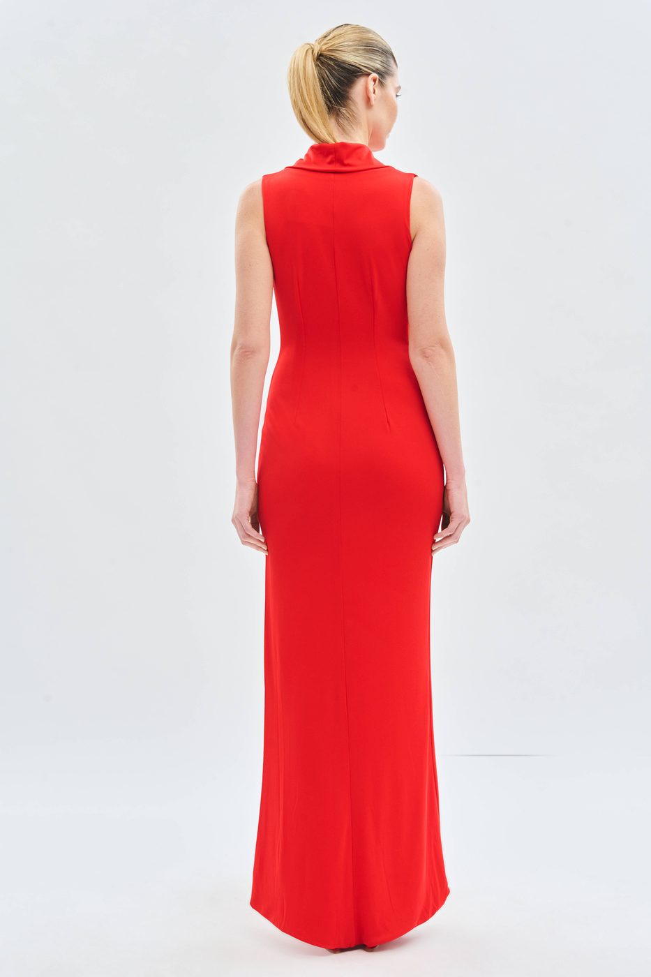 VESTIDO FIESTA ESCOTE DRAPEADO — imagen 3