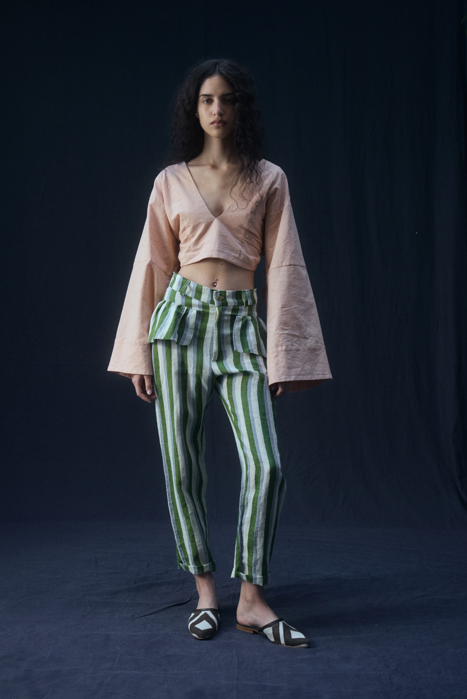 BOLEADORA PANTS — S · Verde/Celeste