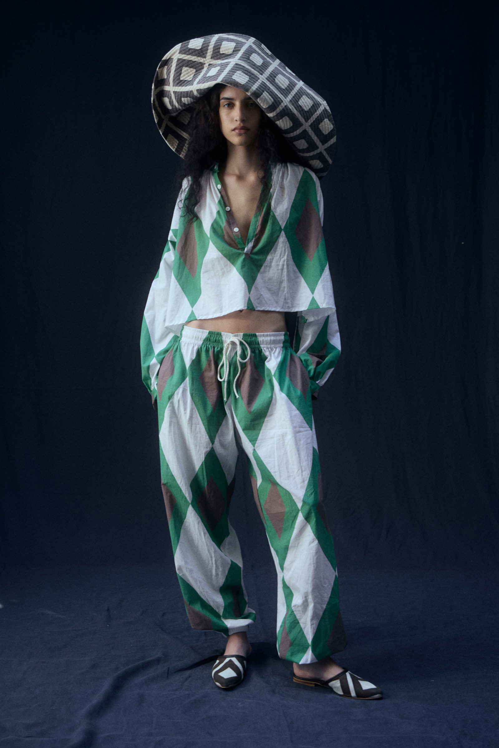 PIJAMA PANTS — U · Verde/Marrón