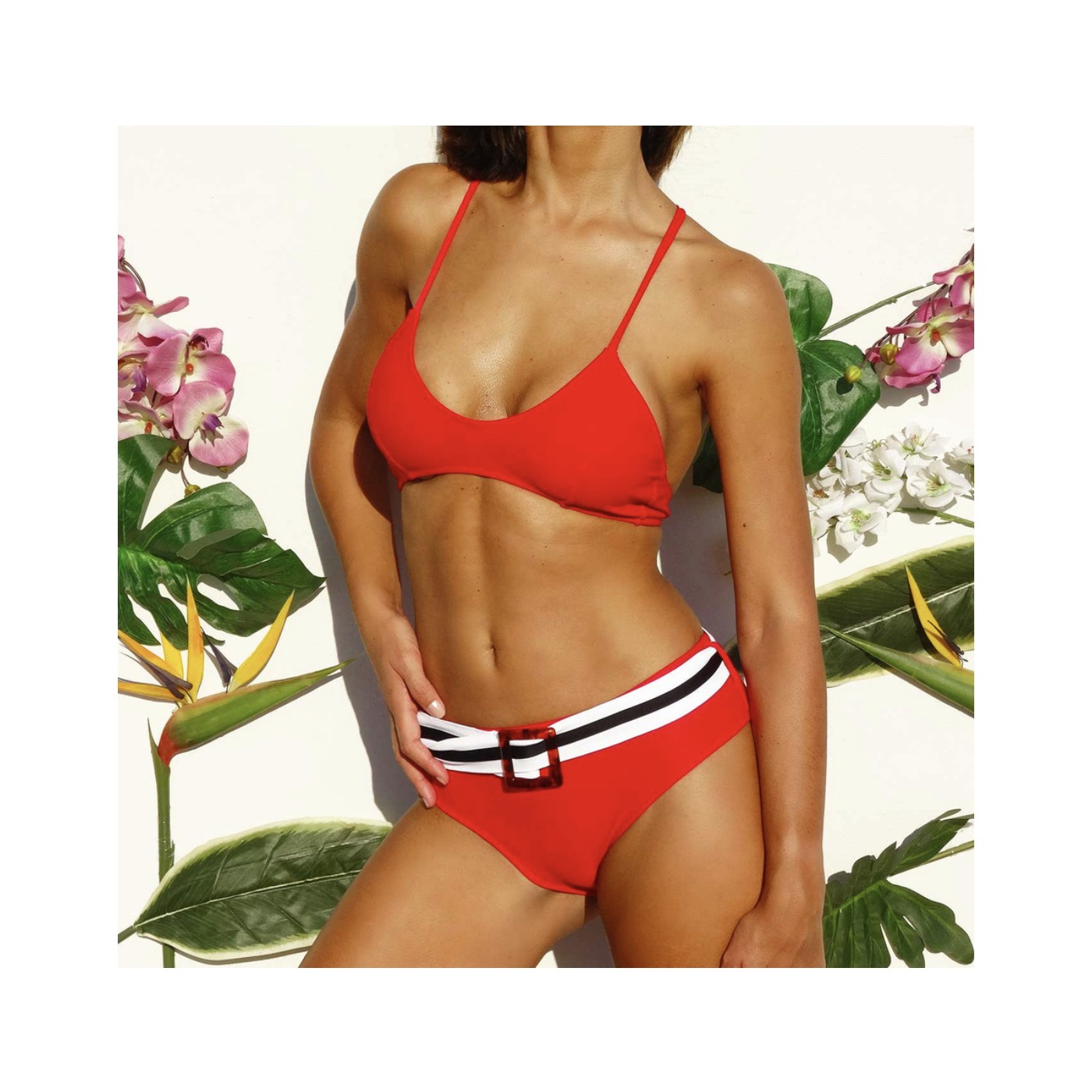 Calypsonia Montpellier Cola-less Bikini — Red