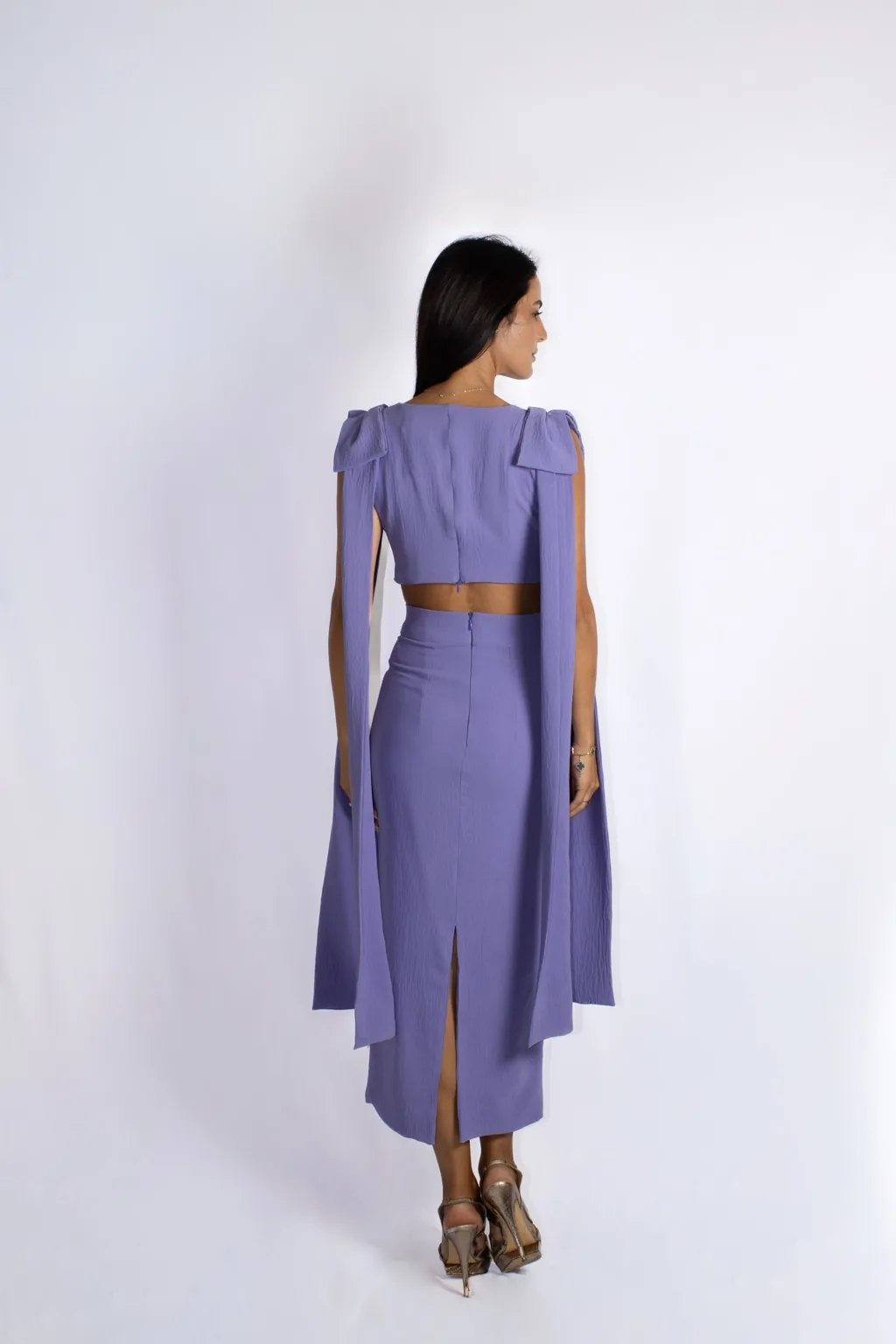 Crop Top Violeta de Kimona by JP — vista 2