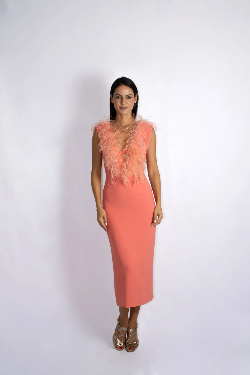 Vestido Midi Rosa del Desierto