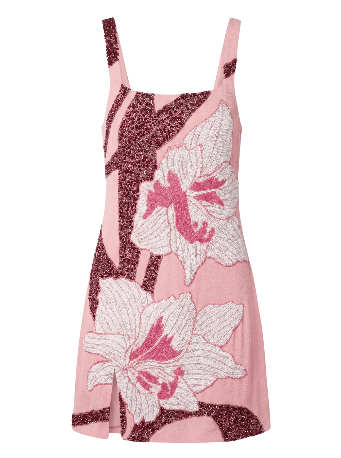 Minivestido rosa bordado Oceanus