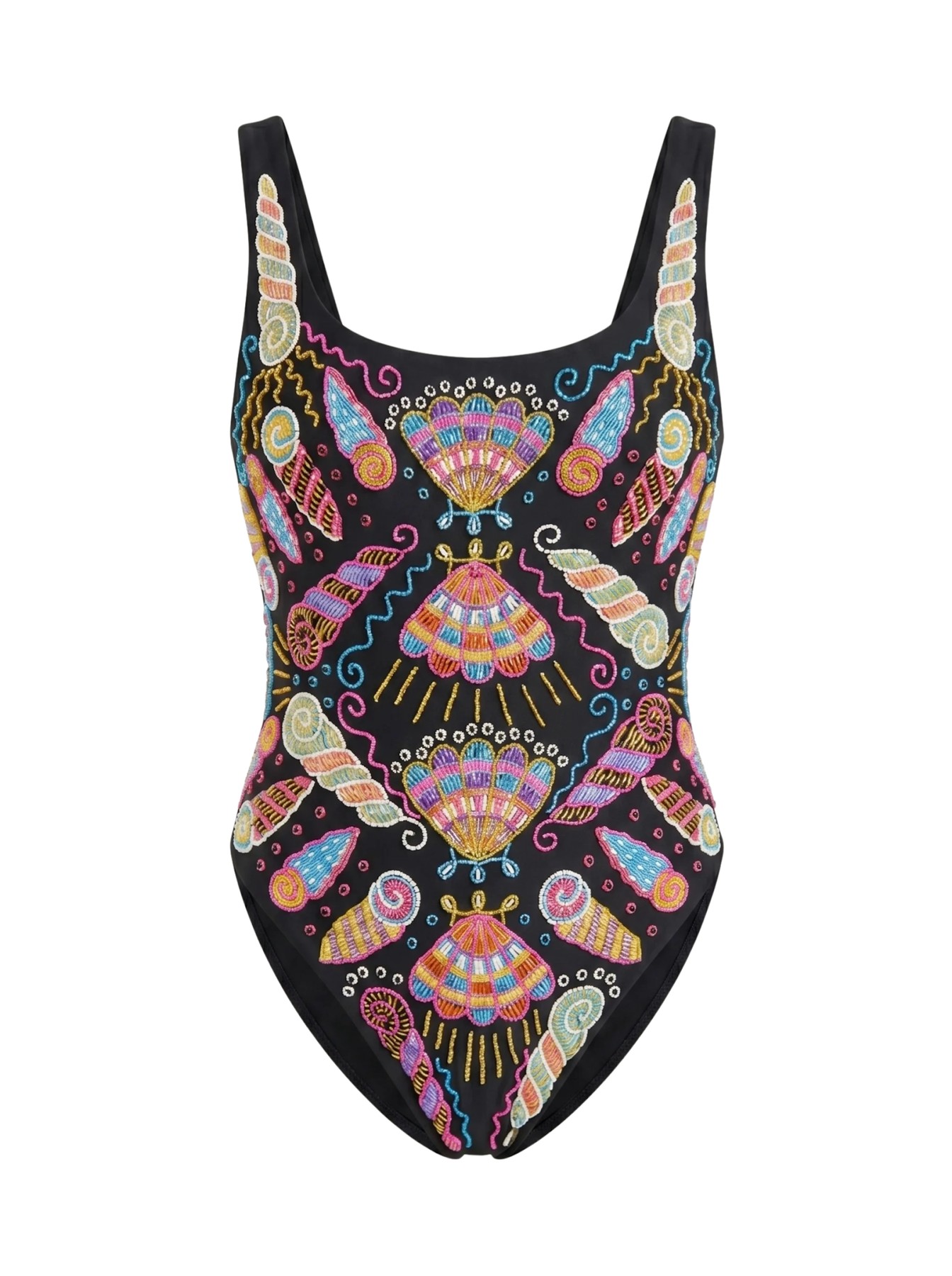 Zandra x Rhodes Dreamy Dreamy One Piece Shell Swimsuit — S · Black