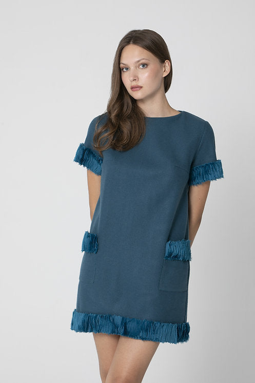 Vestido Babydoll Manga Corta · 3